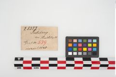 Etikett zu Bronzemehrkopfnadel (NHMW-PRAE-025357)